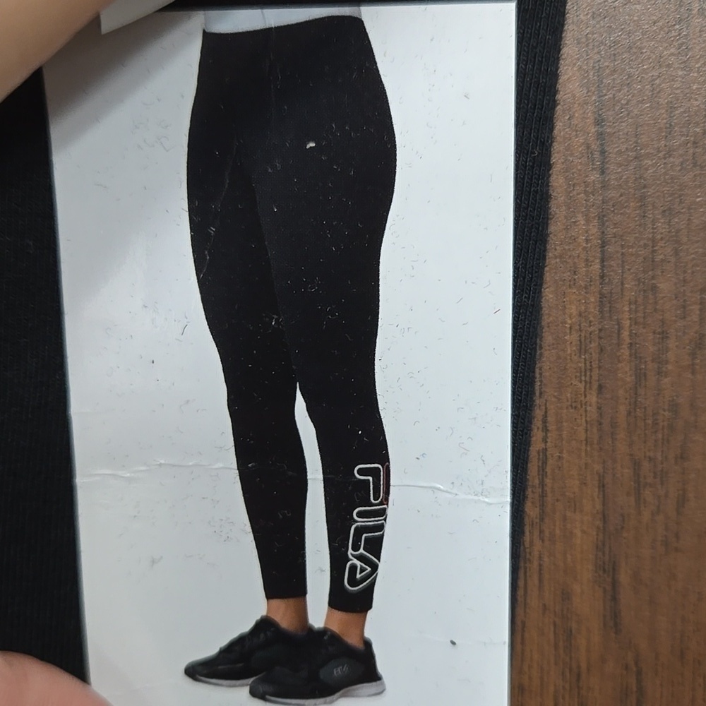 Fila Size XS Black High Waist 7/8 Ankle Tight
